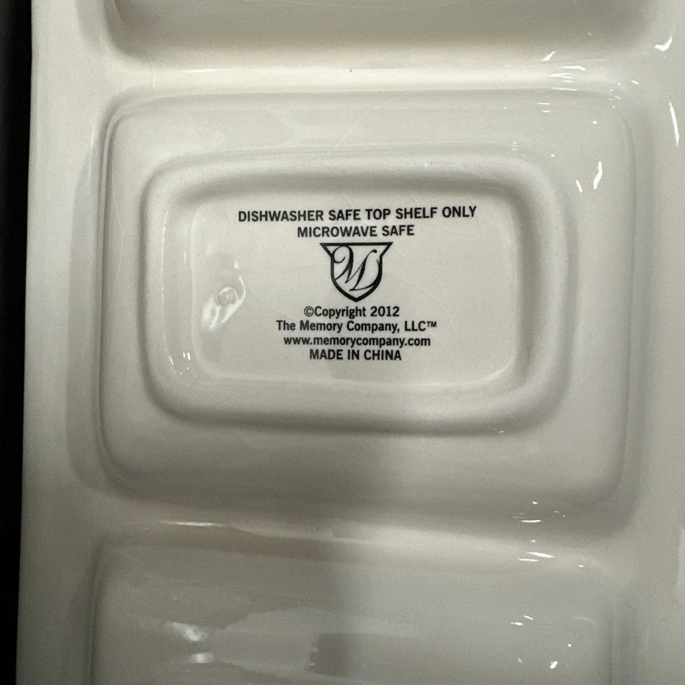 The Memory Company Utah Utes Relish Tray Unisex 19.5in Multi New Ceramic Platter